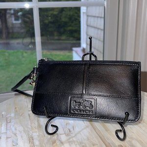 Black Coach Slim Wallet Wristlet